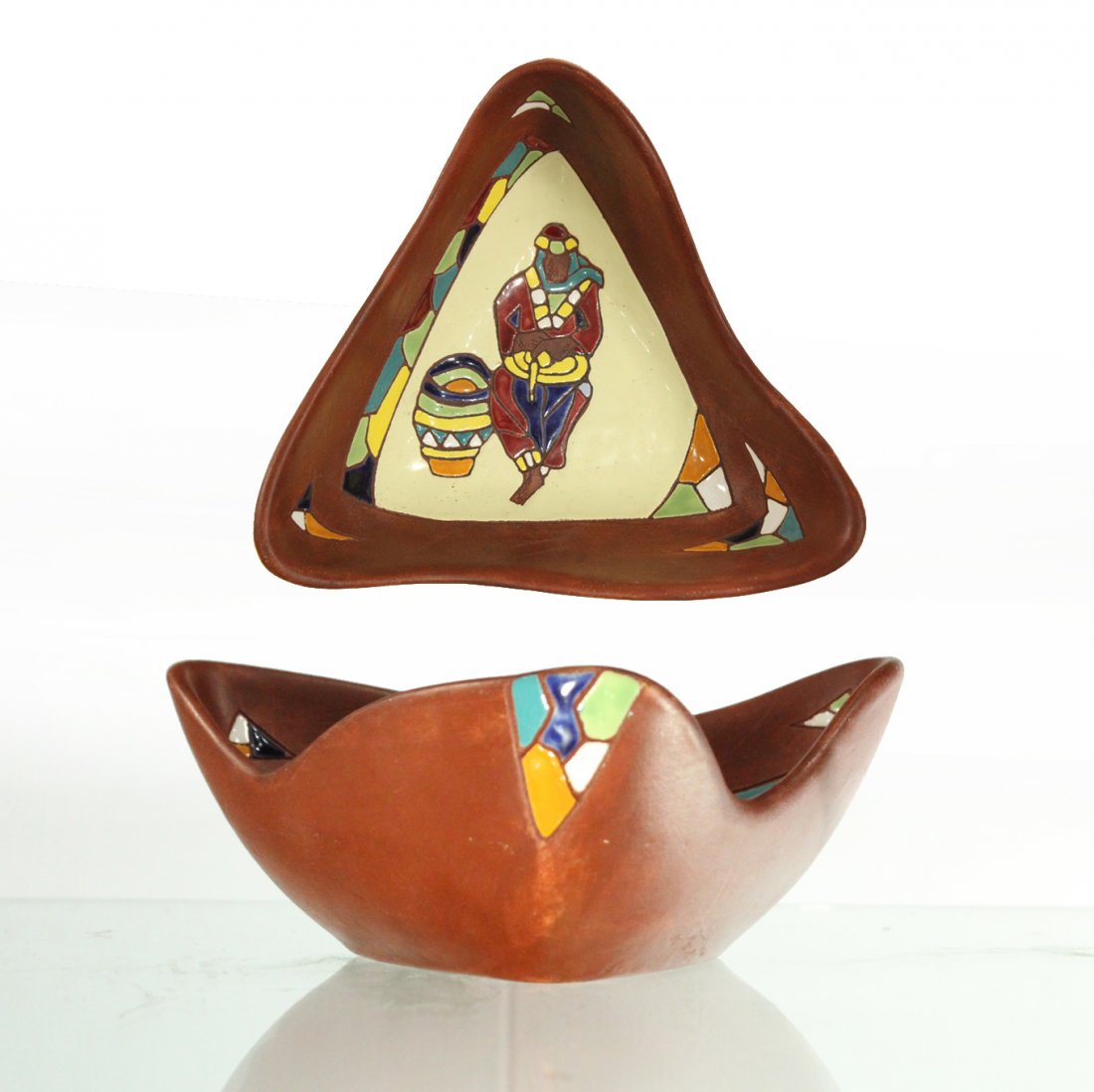 Vintage Israeli KERAMOS Pottery Ceramic bowl (1 of 3)