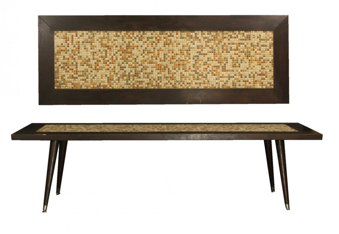 Mid-Century Modern MOSAIC TILE TOP COFFEE TABLE - Clean (1 of 5)