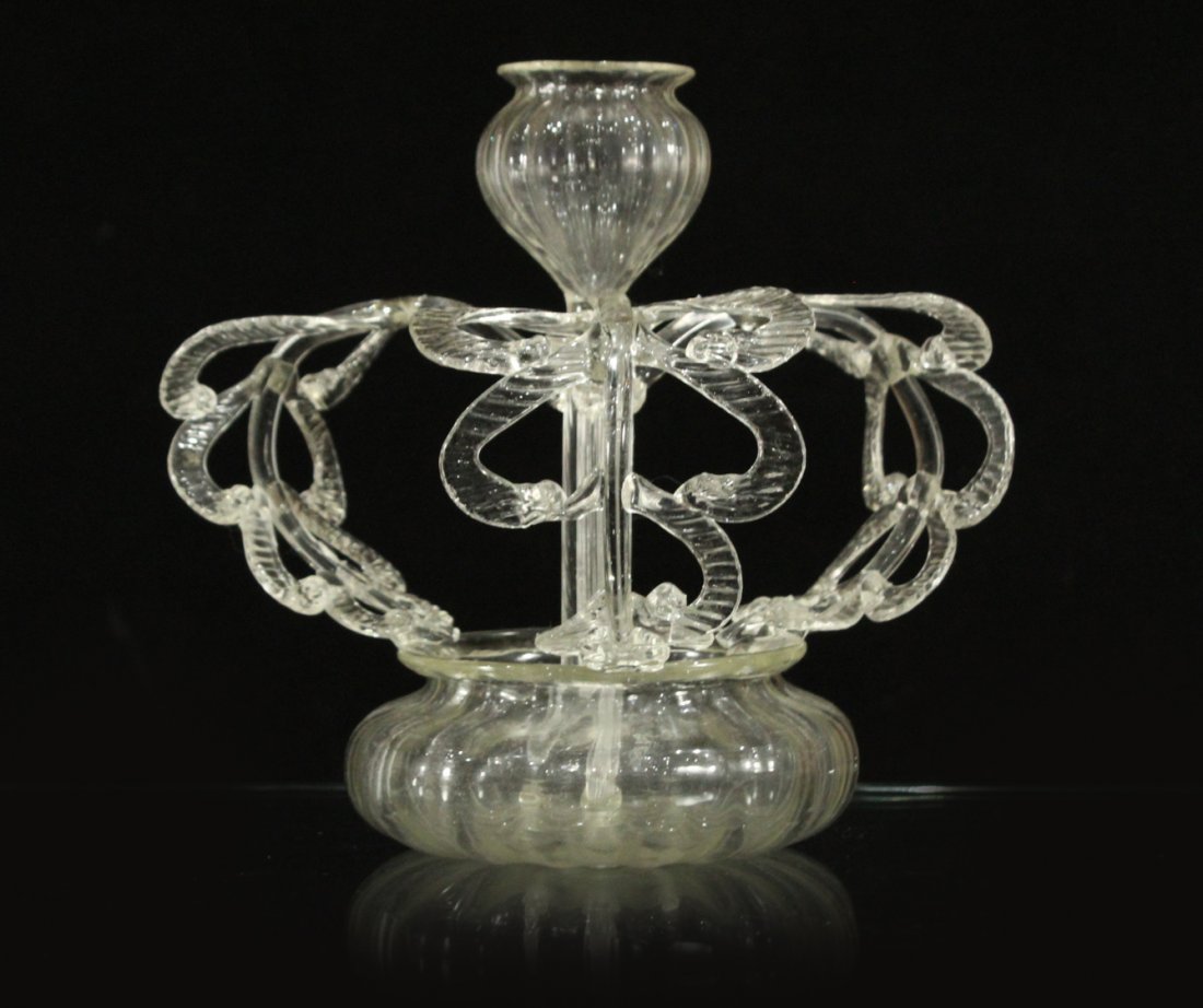 Hand blown Italian glass candle holder (1 of 5)
