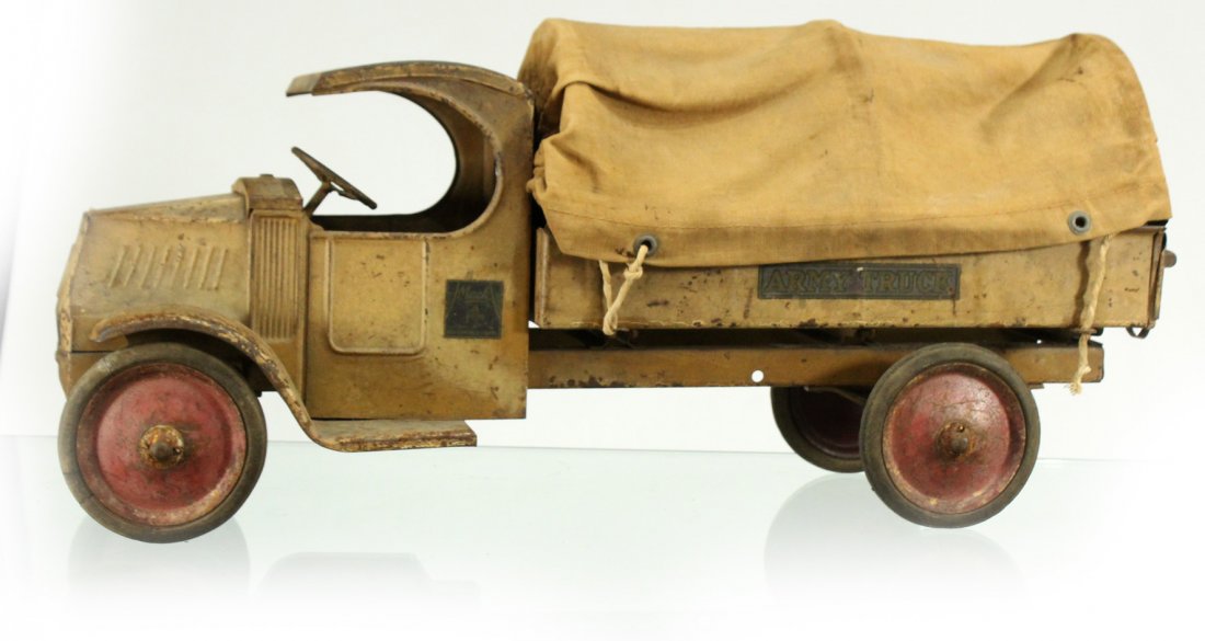 Antique PRESSED STEEL MACK ARMY TRUCK (1 of 9)