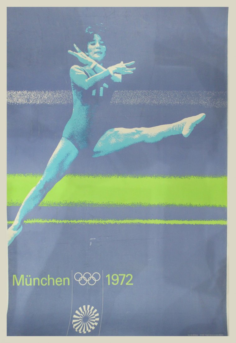 Olt Aicher 1972 Olympic Poster Linen Backed (1 of 5)