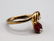 10 K YELLOW GOLD RUBY AND DIAMOND RING - 3