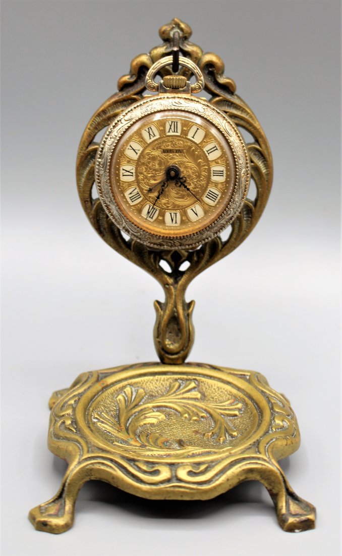 LOUIS XIV Stem Wind ALARM POCKET WATCH With HOLDER (1 of 10)