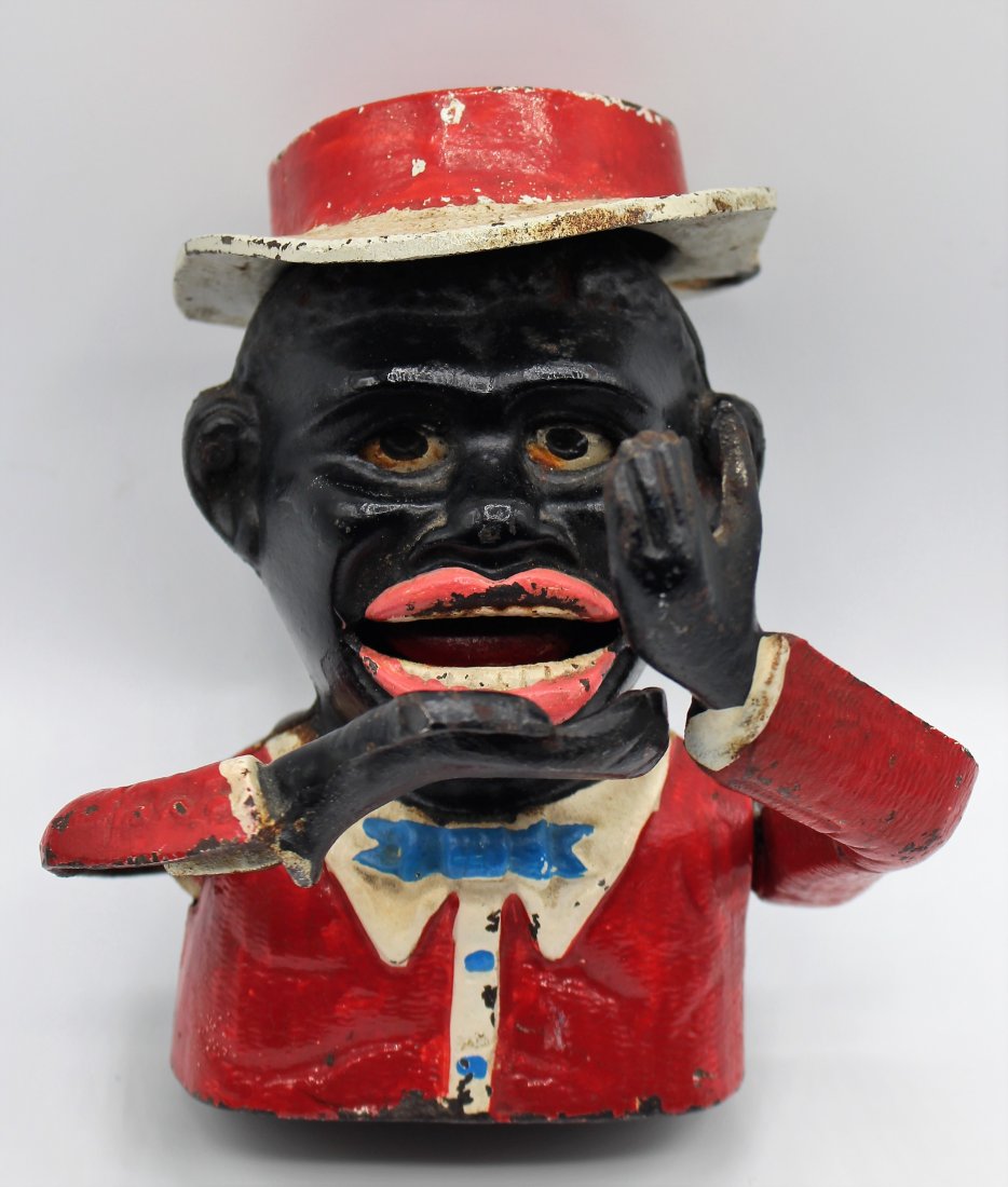 LITTLE MOE BANK **SCARCE** Cast Iron Mechanical Bank (1 of 10)