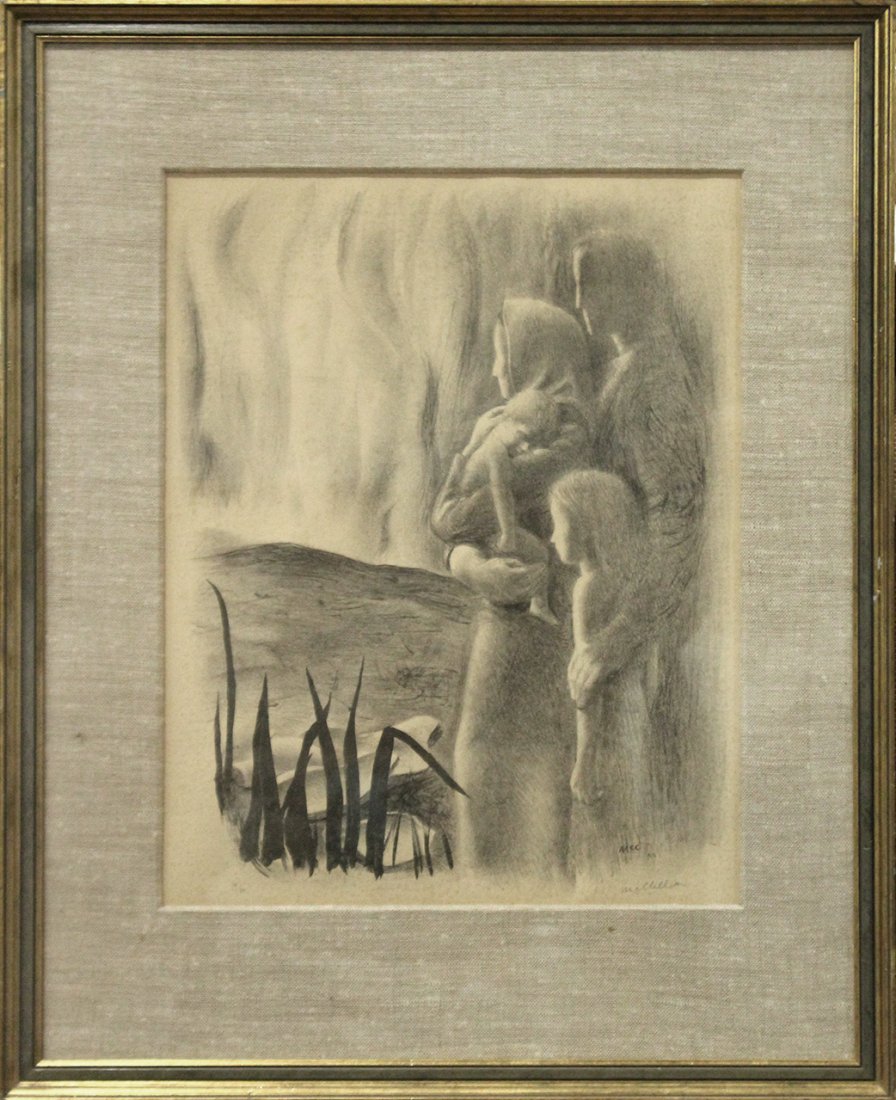 JOHN McCLELLAN, Woodstock Artist Litho FAMILY CROP FIRE (1 of 5)