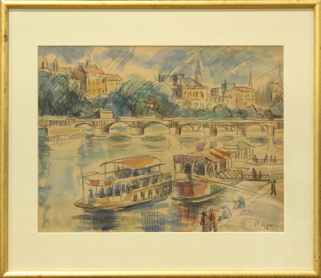 P SIGNAC, Watercolor, FERRY BOATS (1 of 6)