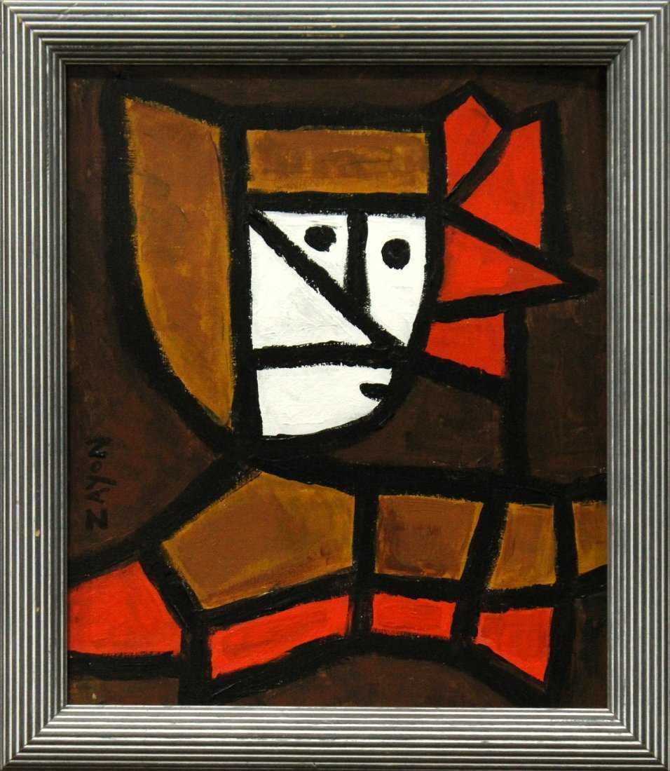 SEYMOUR ZAYON Mid Century Modern ABSTRACT PORTRAIT (1 of 2)