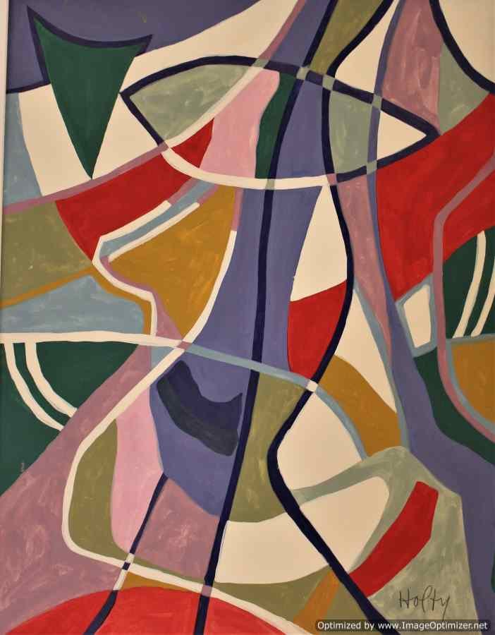 Carl Holty, Gouache Mid-Century Modern Abstract (1 of 3)