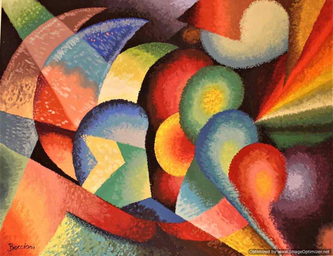 Umberto Boccioni, Italian Artist, Gouache , ABSTRACT (1 of 3)