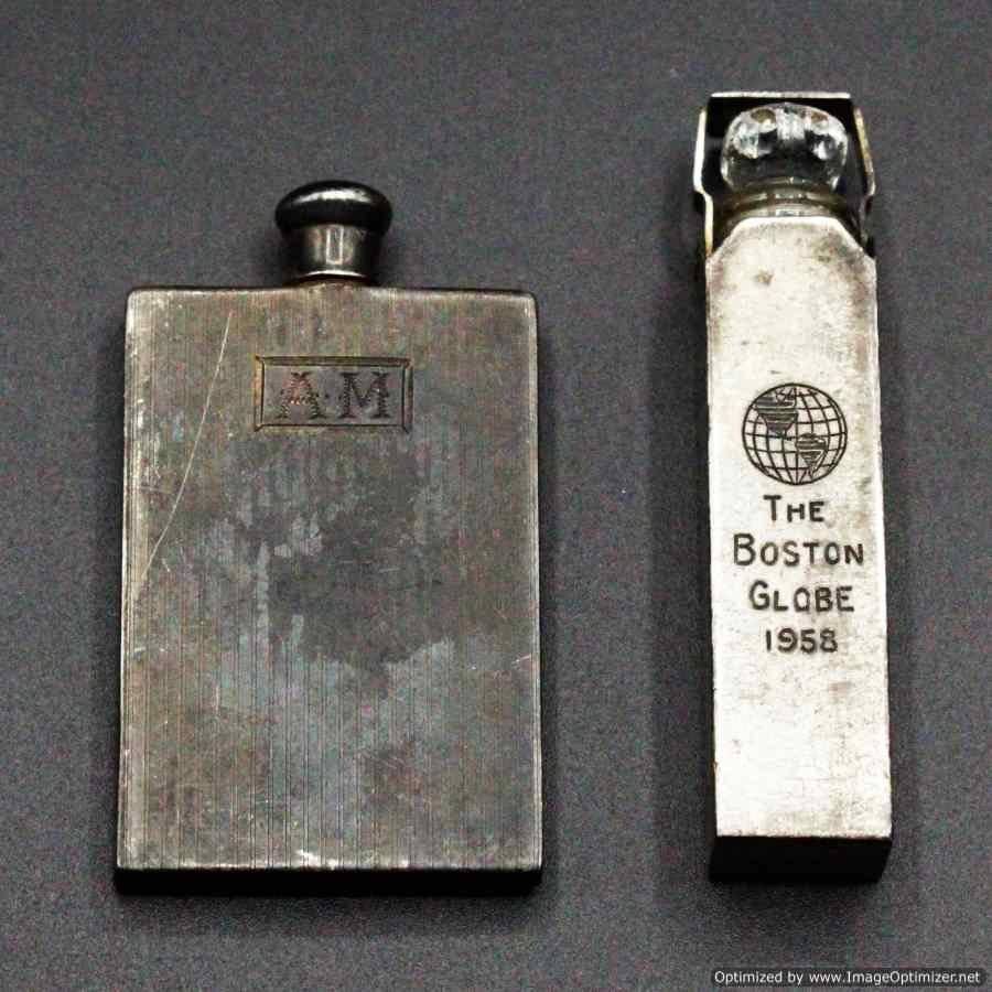 Two [2] Vintage Sterling Silver Travel Cologne Bottles (1 of 5)