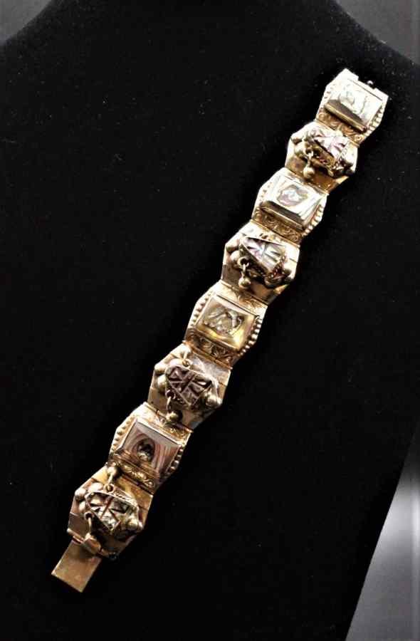 1960s Sterling and Abalone Bracelet Marked Sterling: 1960s STERLING And ABALONE BRACELET Marked Sterling