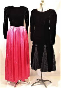 Two [2] 1980s Prom Dresses Expo Nite Size 3/4: Two [2] 1980s PROM DRESSES.Expo Nite Size 3/4; Joy Stevens Size 8