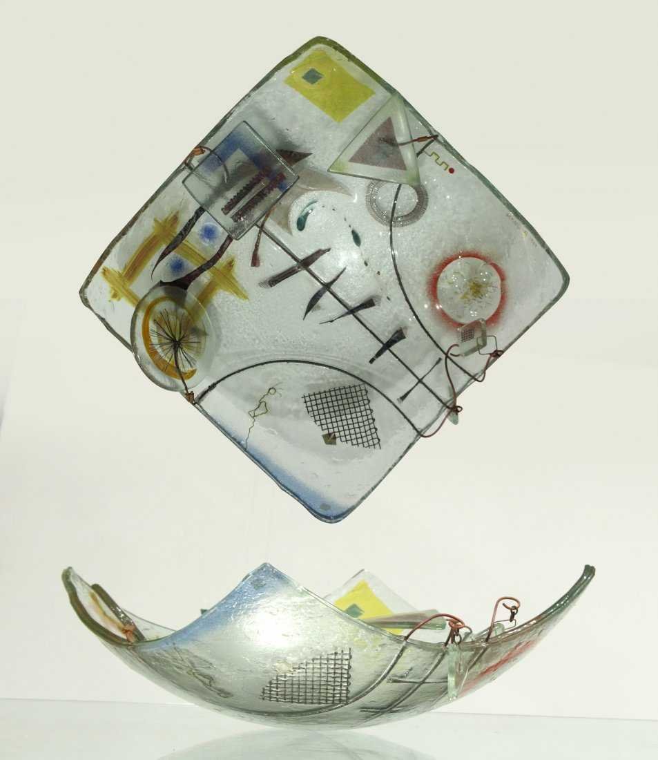 Peter Mangan - American 20th C Studio Glass Center Bowl (1 of 6)