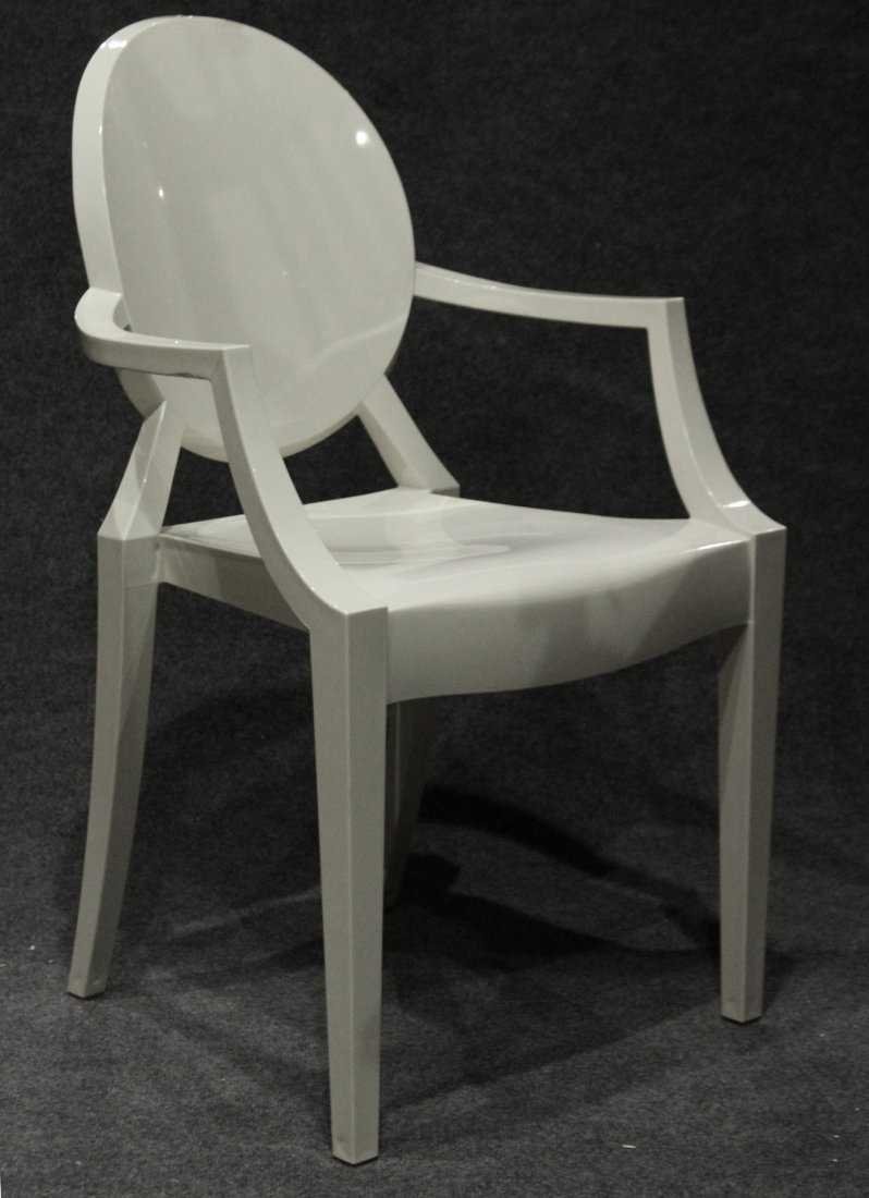 Philippe Philip Stark for Kartell Louis Ghost Chair: Philippe Philip Stark for Kartell Louis Ghost Chair ; White molded. Signed. Size: 36" h 21 w