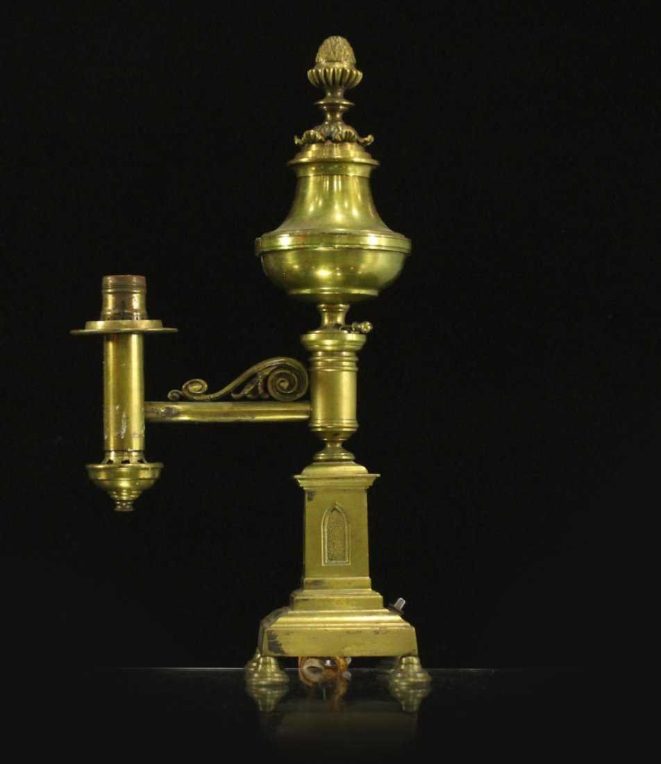 19th C. Brass Argon Lamp , Solid Brass (1 of 5)