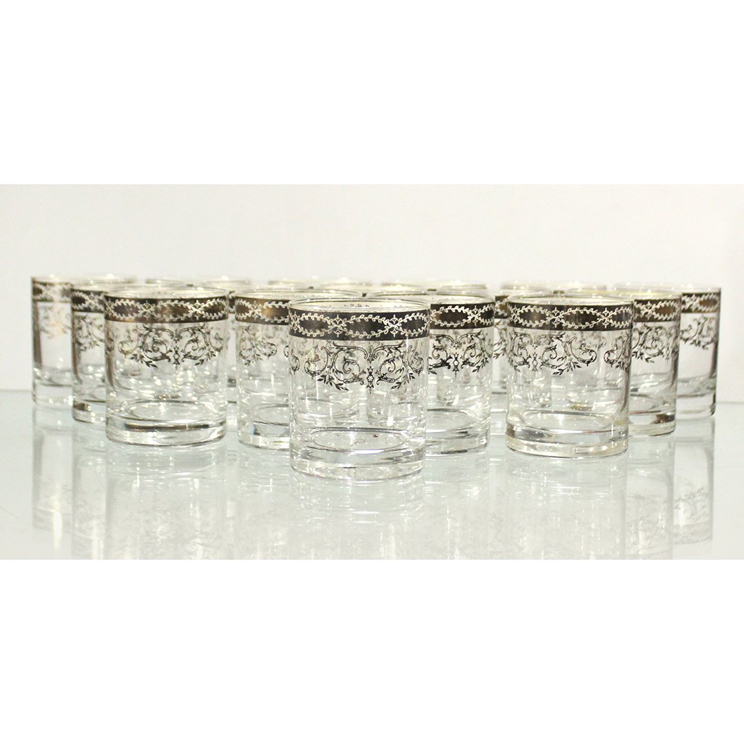 Twelve [12] Silver Overlay Drinking Glasses (1 of 4)