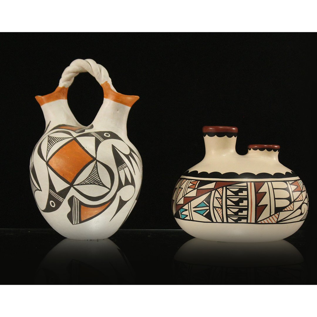 Two [2] New Mexico Decorated Clay Pottery Vessels (1 of 7)