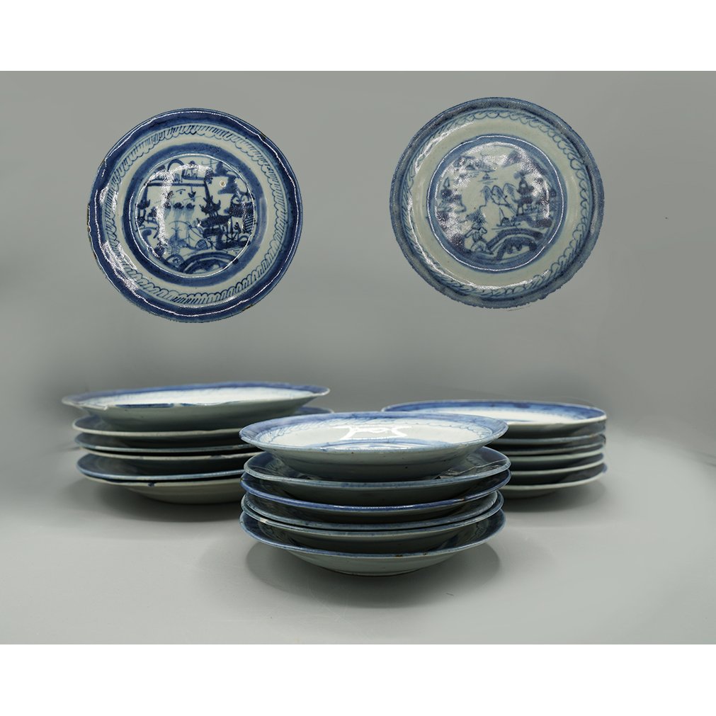 Collection of Antique Oriental Plates Canton (1 of 13)