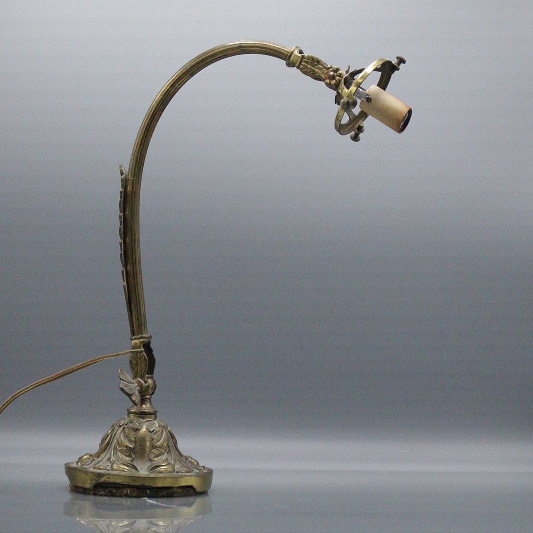 Ornate Cast Bronze French Piano Lamp Base, Adjustable (1 of 5)