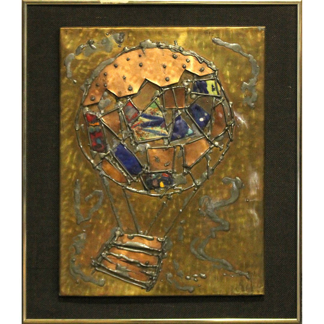 Lelie, "Up and Away" Modernist Copper Sculpture Enamel (1 of 6)