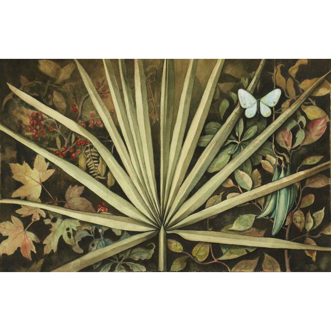 A. De Menard, Fine Watercolor Leaves, Butterfly (1 of 3)