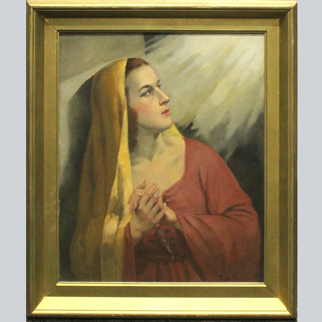 Philippe de Rougemont, French, Oil/c "Beautiful Maiden" (1 of 3)