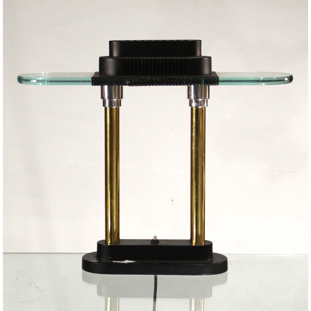 Modern Retro Skyscraper Desk Lamp with Glass Panel (1 of 4)