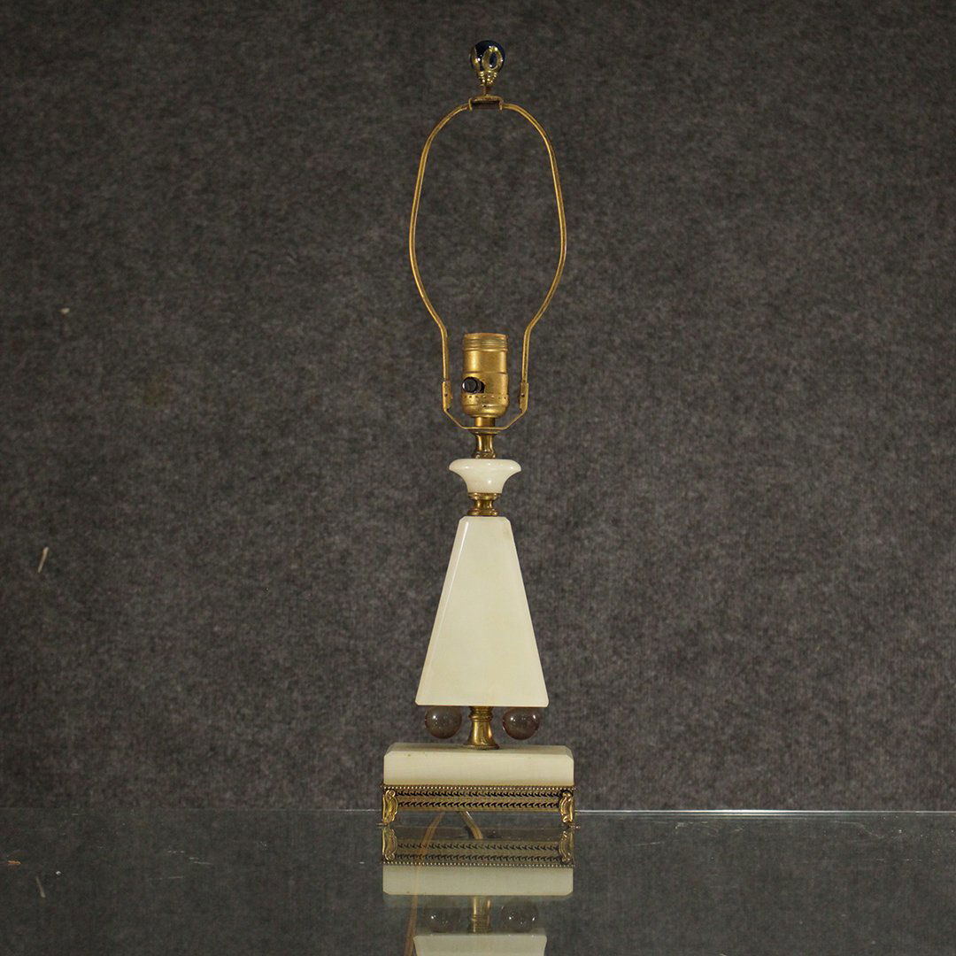 Vintage Modernism White Onyx Table Lamp (1 of 4)