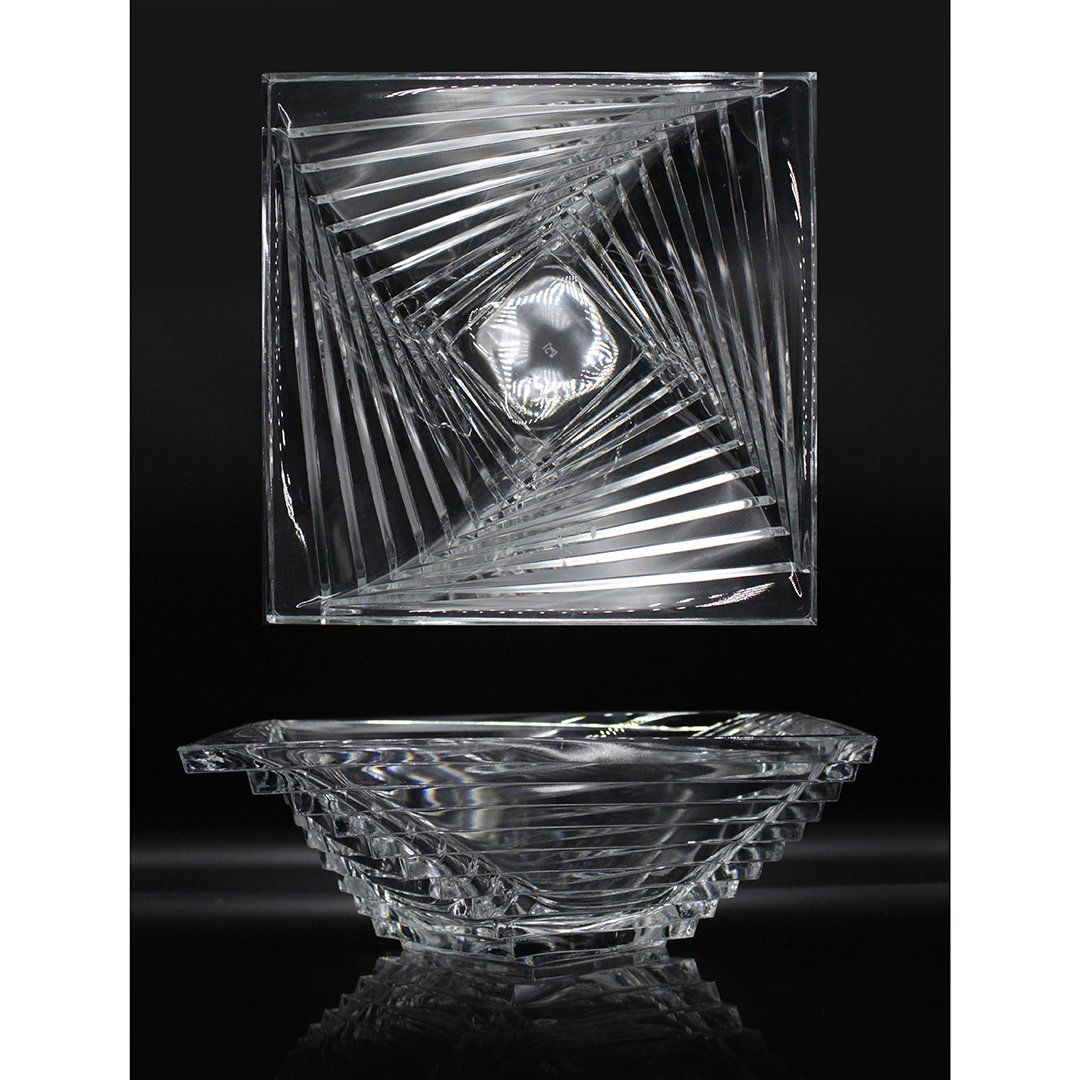 J G Durand Glass Mid-Century Skyscraper Crystal Bowl (1 of 5)