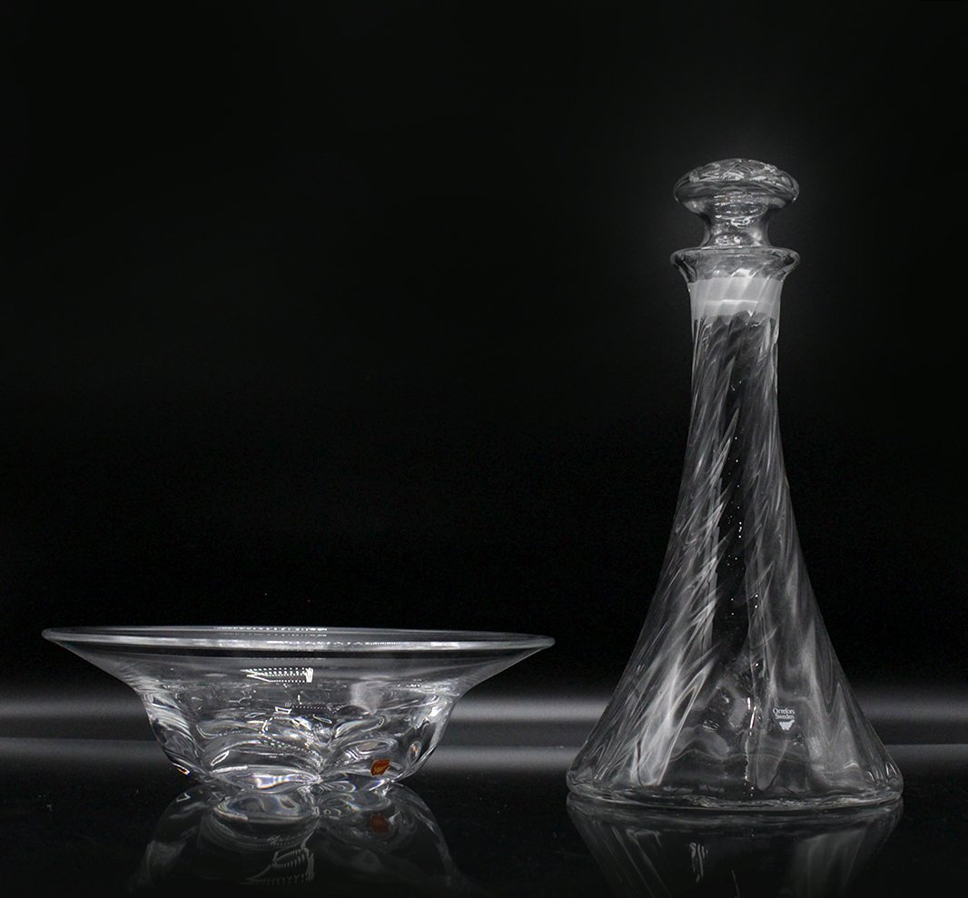 Two [2] Orrefors Signed Decanter and Serving Bowl (1 of 7)