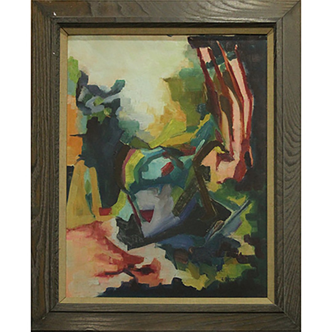 J Brennan, Mid-Century Abstract Composition Painting (1 of 4)