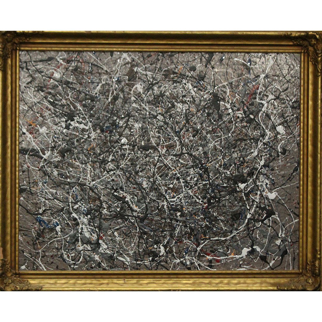 Jackson Pollock Style Mid-Century Mod Drip Art Painting (1 of 4)
