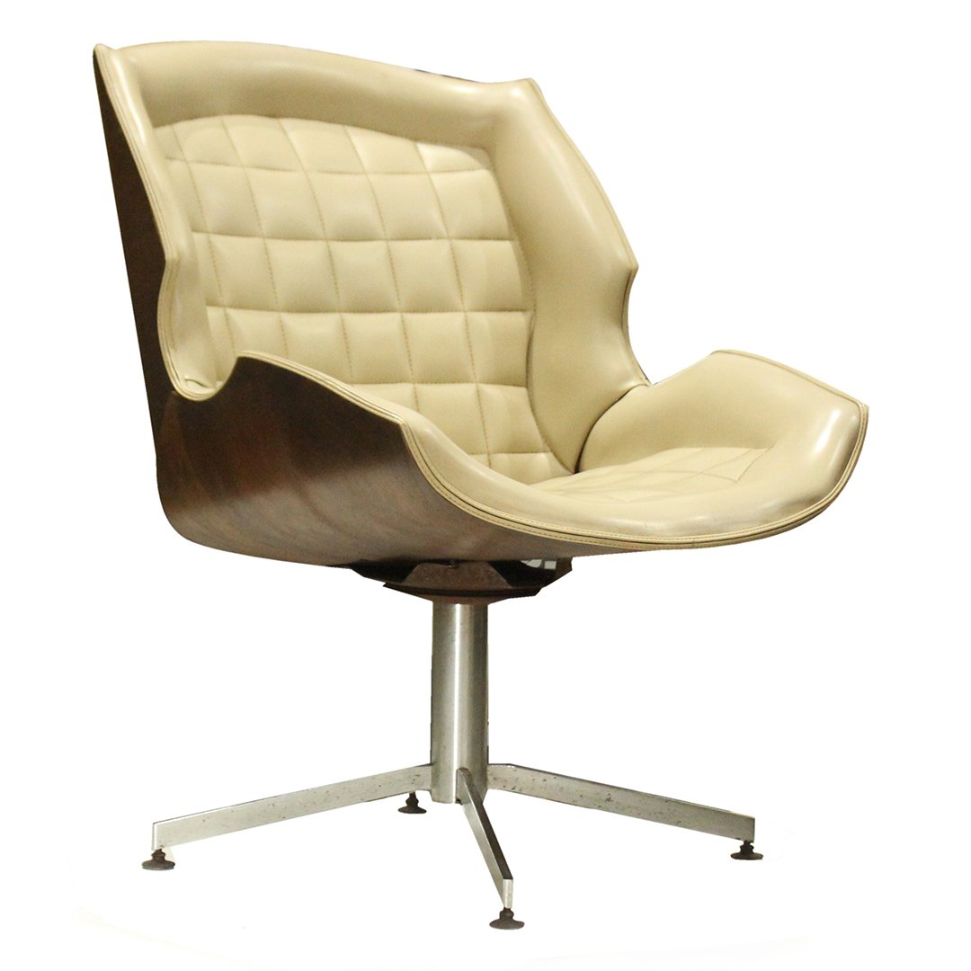 Rare Plycraft George Mulhauser Arm Less Swivel Chair (1 of 4)