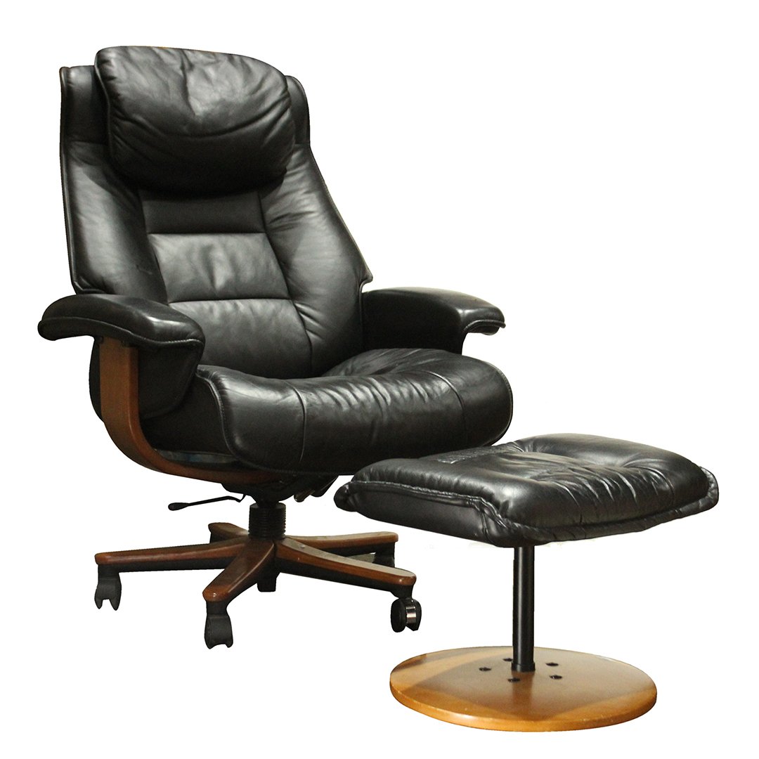 Ekornes Style Mid Century Design Lounge Chair & Ottoman (1 of 7)