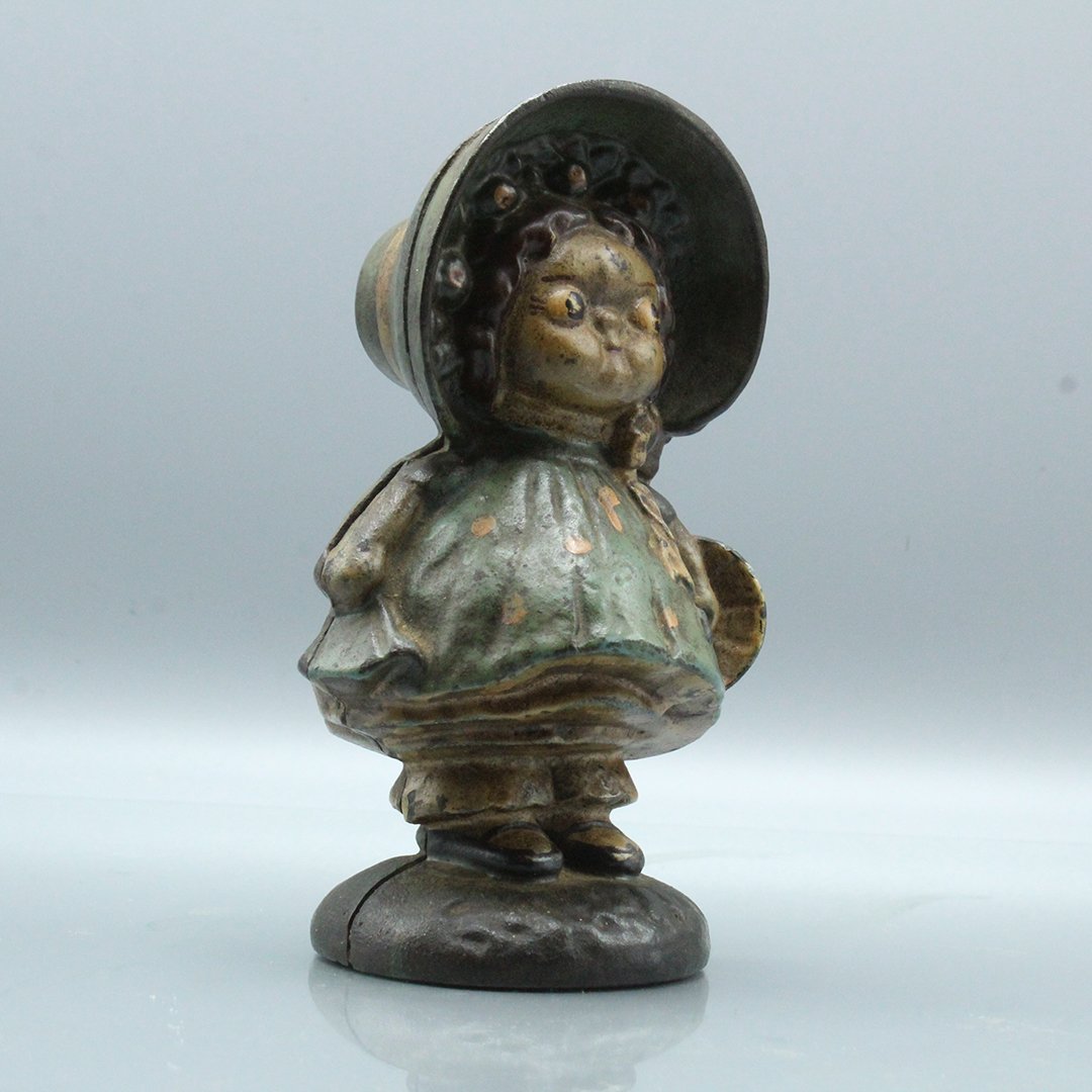 Original Cast Iron "Dolly in Bonnet" Doorstop (1 of 6)