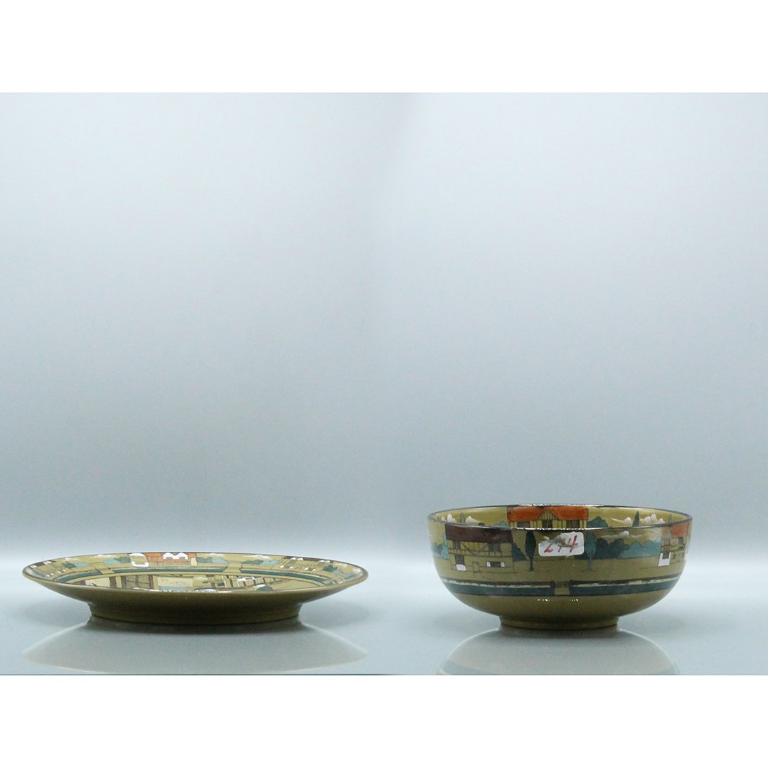 Two [2] Buffalo Pottery Deldare Ware Bowl & Charger (1 of 8)