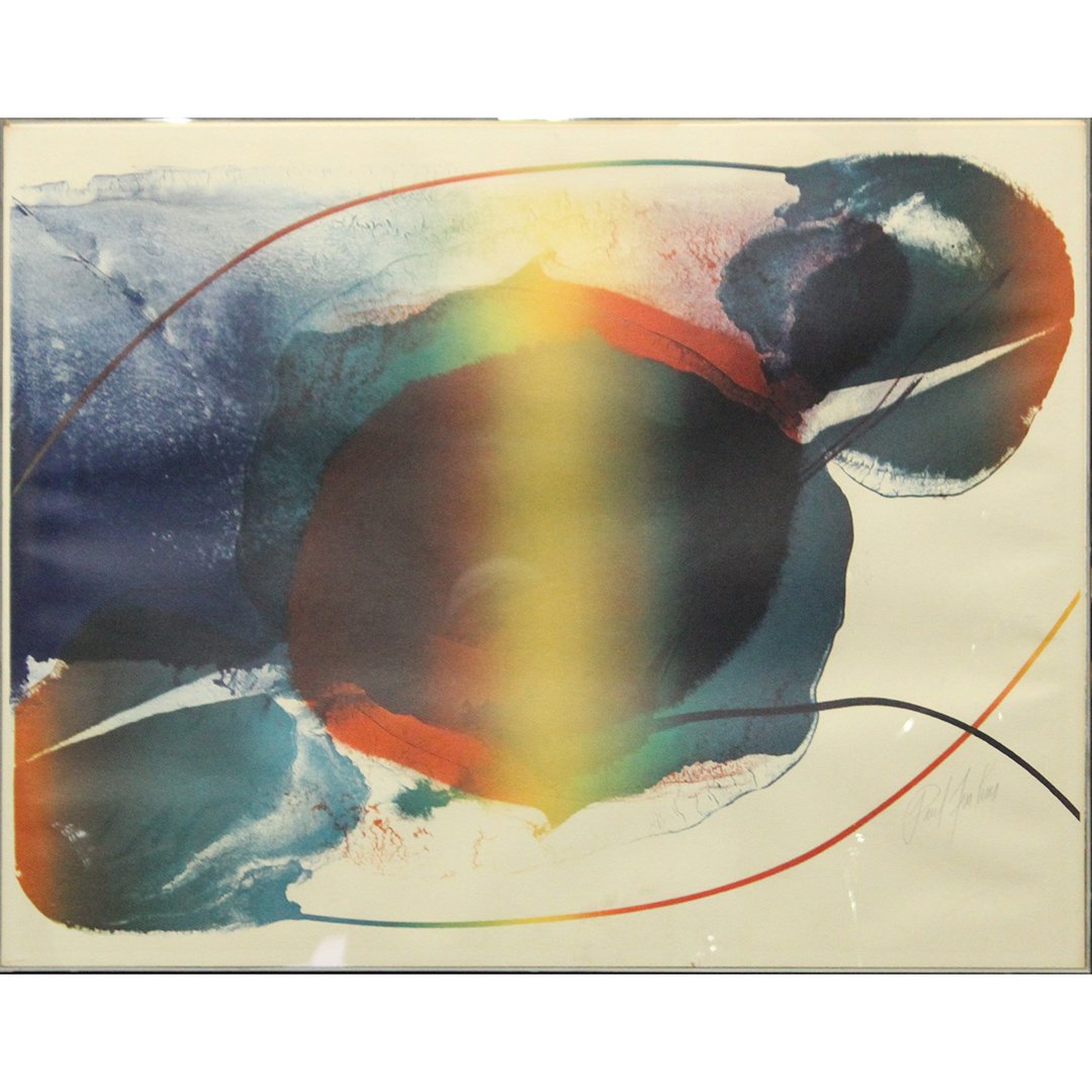 Paul Jenkins , Mid Century Modern Abstract Color Print (1 of 5)