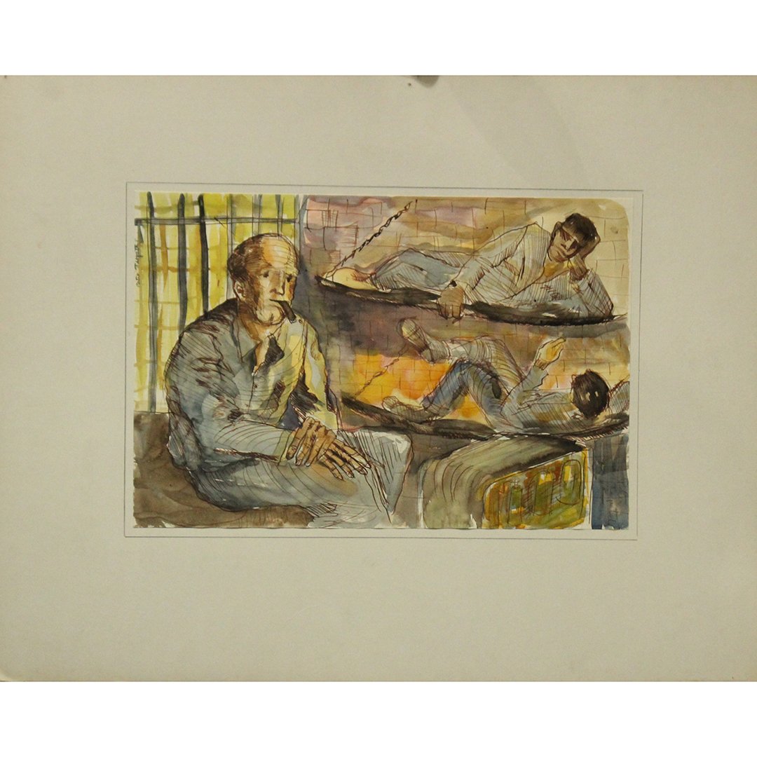 Original Illustration Art "Prison Cell" Artist Signed (1 of 6)
