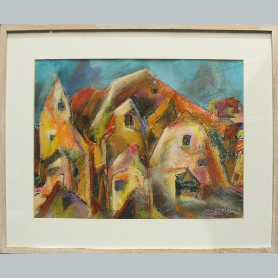 Modernism Mountainside Village Homes w/c, Signed (1 of 5)