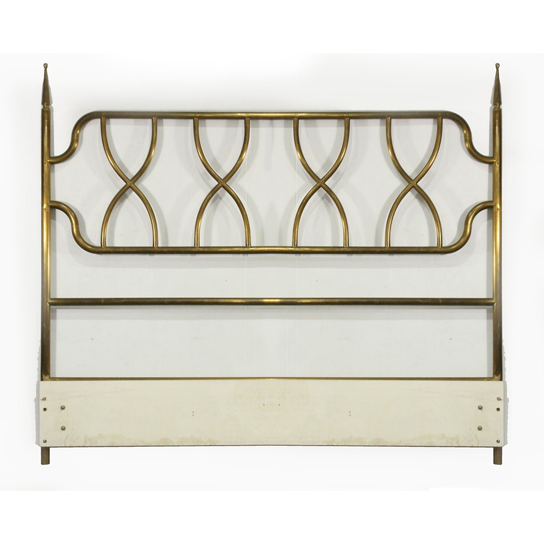 Mid-Century Hollywood Regency Full Size Brass Headboard (1 of 5)