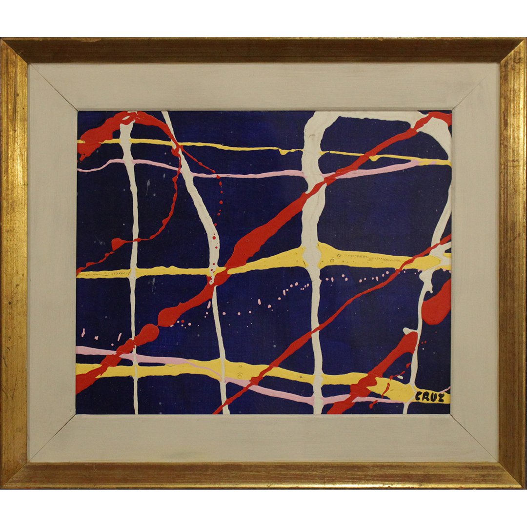 Cruz, Latin American Mid Century Modern Abstract Oil/b (1 of 4)