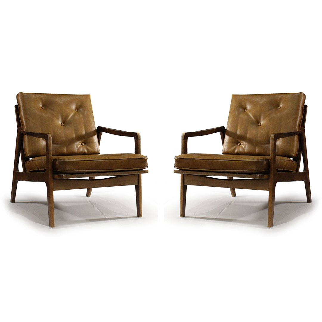 Two [2] Mid-Century Modern Lounge Arm Chairs (1 of 7)