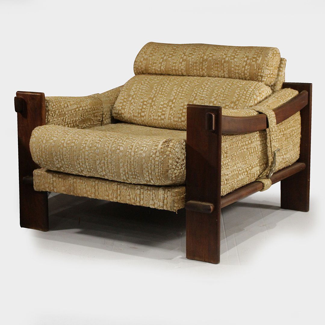 Adrian Pearsall for Craft Associates Lounge Arm Chair: Adrian Pearsall for Craft Associates Lounge Arm Chair. Clean. Original label. Size: 27 h , 35 x 34