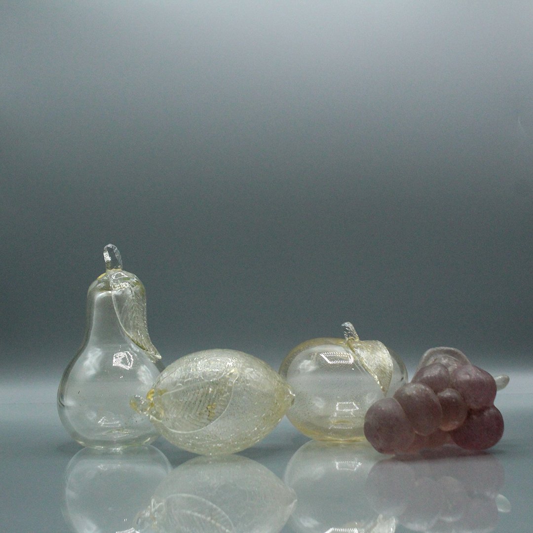 Four [4] Art Glass Assorted Fruit Sculptures (1 of 6)