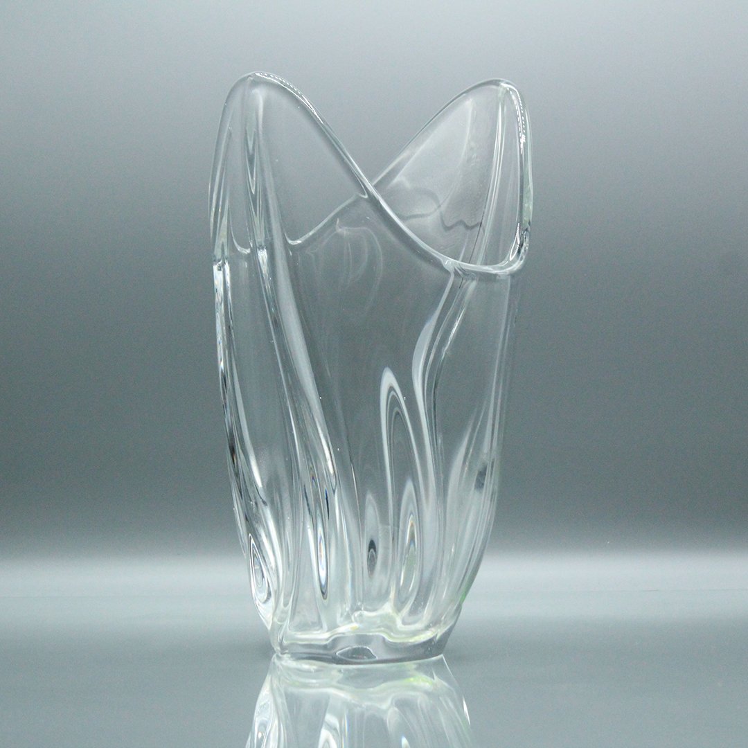 Vannes French Crystal Glass Flower Form Vase (1 of 5)