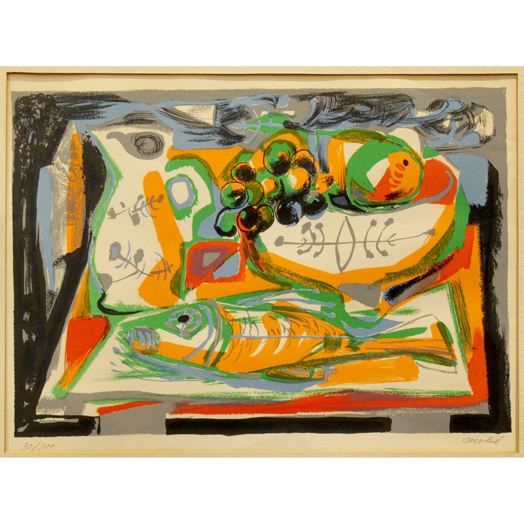 Mid-Century Modern Abstract Lithograph - Mohel (1 of 3)