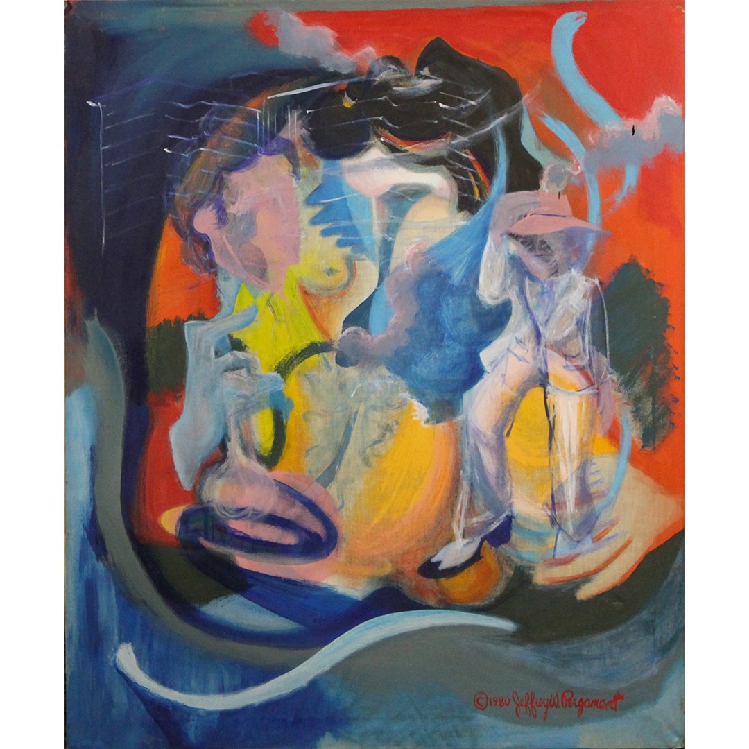 Jeffrey W. Pergament, c. 1980 Surrealism Abstract Oil/c (1 of 6)