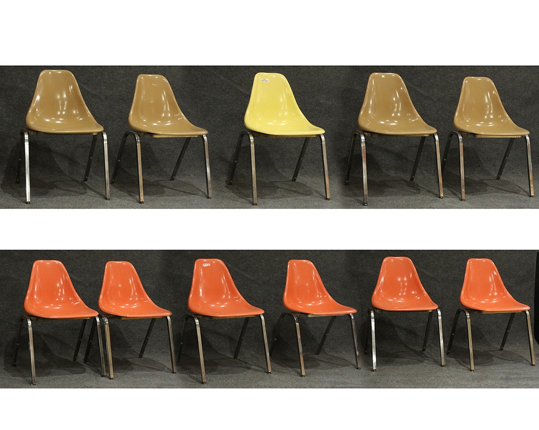 Eleven [11] Vintage Mid-Century Fiberglass Shell Chairs (1 of 12)