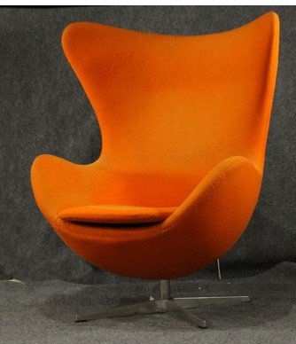 Arne Jacobsen Orange Egg Chair 1970s Era - Clean (1 of 9)