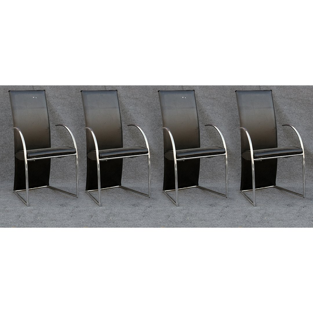 Four [4] Streamline Modern Design Italian Dining Chairs (1 of 5)